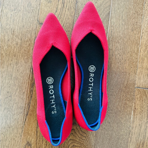 Like New Rothy’s The Point Flats - Red, 8.5 - Picture 4 of 6